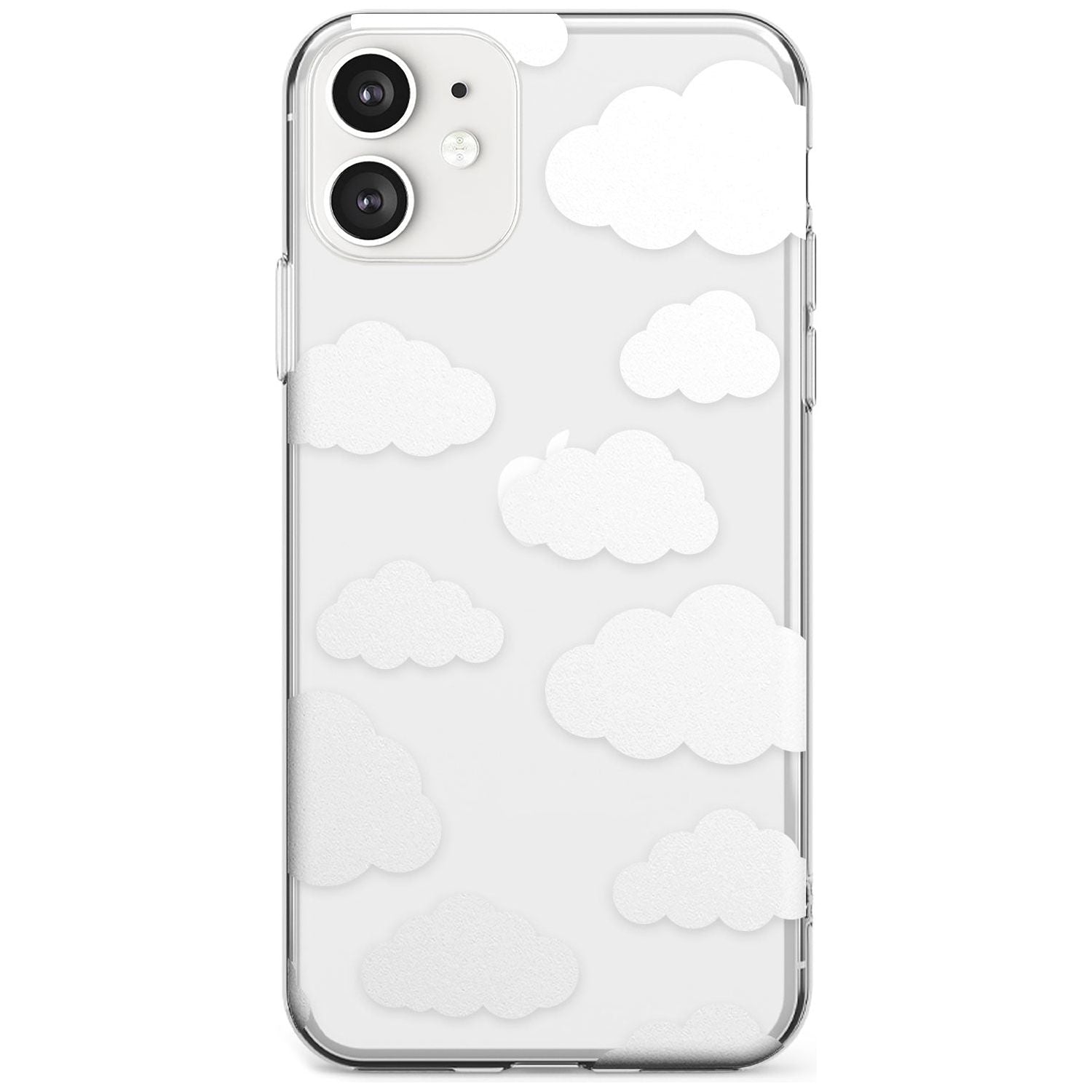 Transparent Cloud Pattern Black Impact Phone Case for iPhone 11