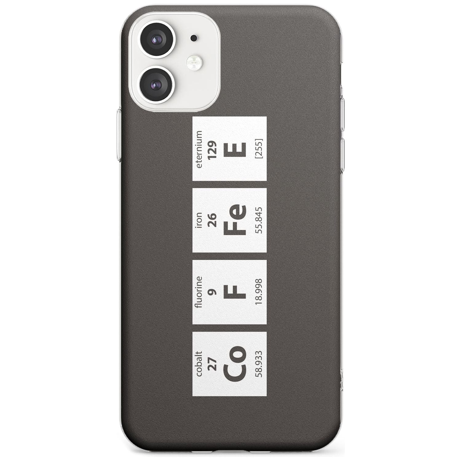 Coffee Element (Grey) Slim TPU Phone Case for iPhone 11