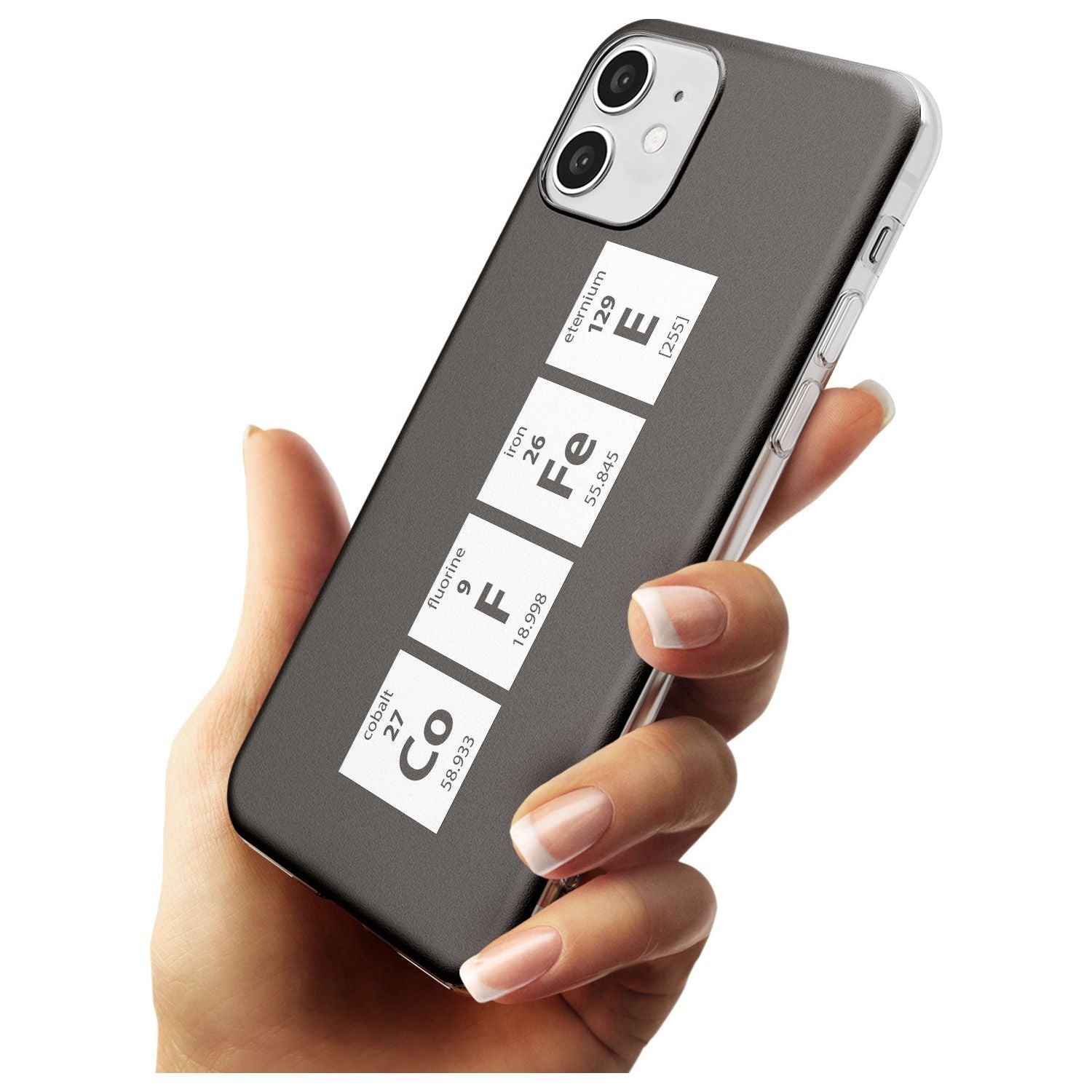 Coffee Element (Grey) Slim TPU Phone Case for iPhone 11