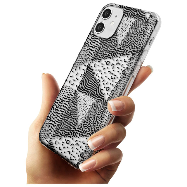 Pattern Mashup (Black) Black Impact Phone Case for iPhone 11