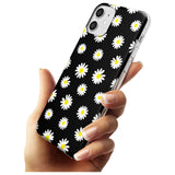 White Daisy Pattern (Black) Slim TPU Phone Case for iPhone 11