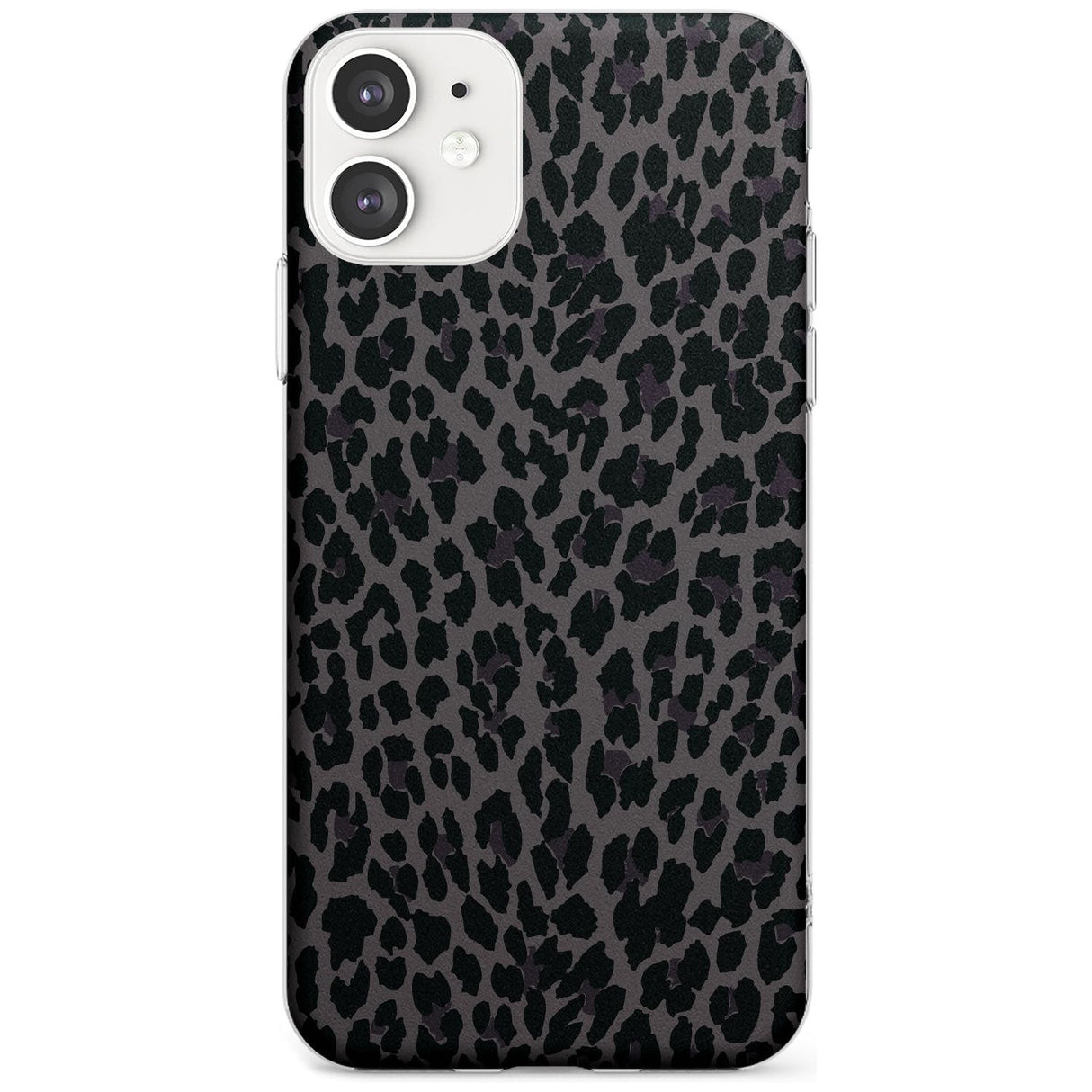 Dark Animal Print Pattern Small Leopard Slim TPU Phone Case for iPhone 11