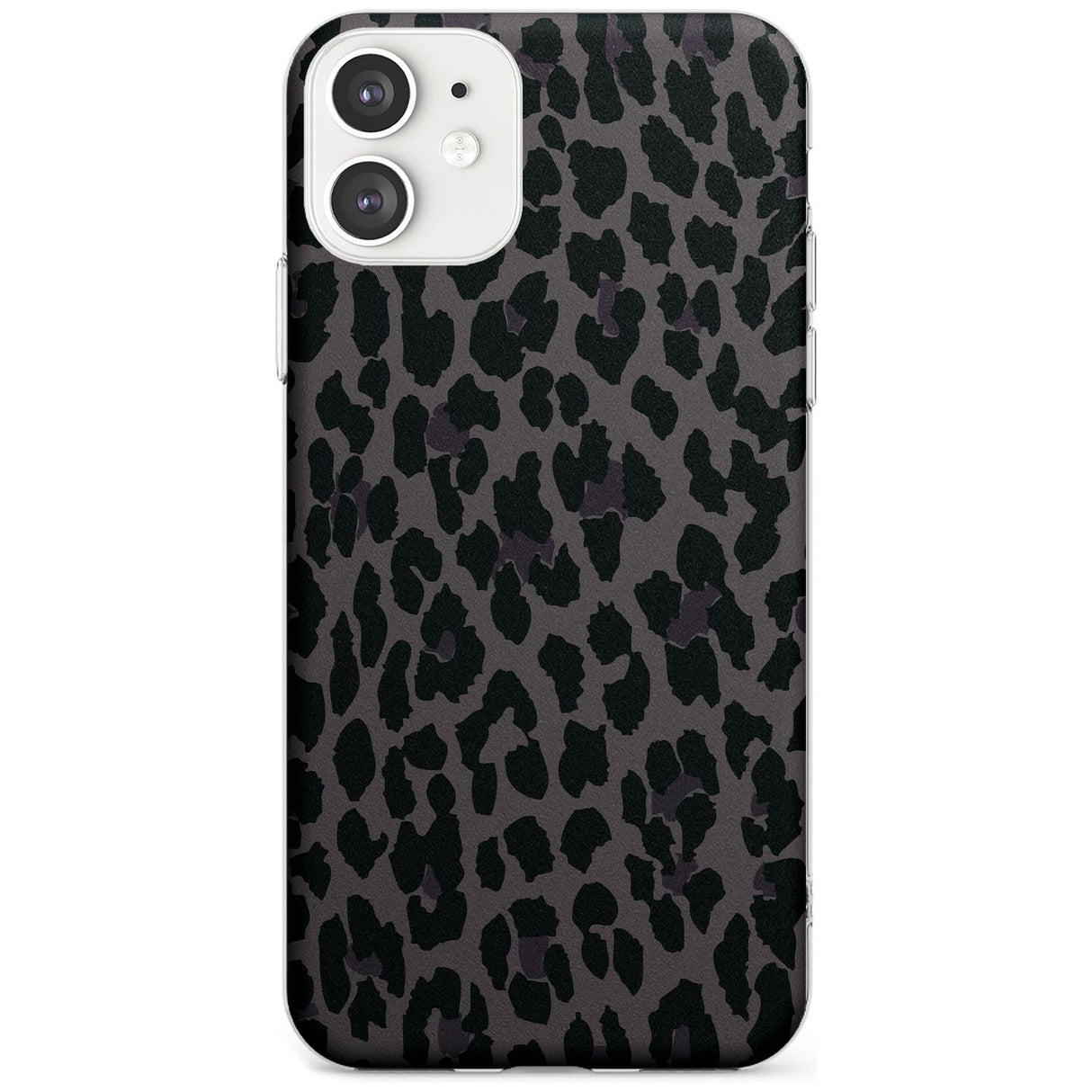 Dark Animal Print Pattern Large Leopard Slim TPU Phone Case for iPhone 11