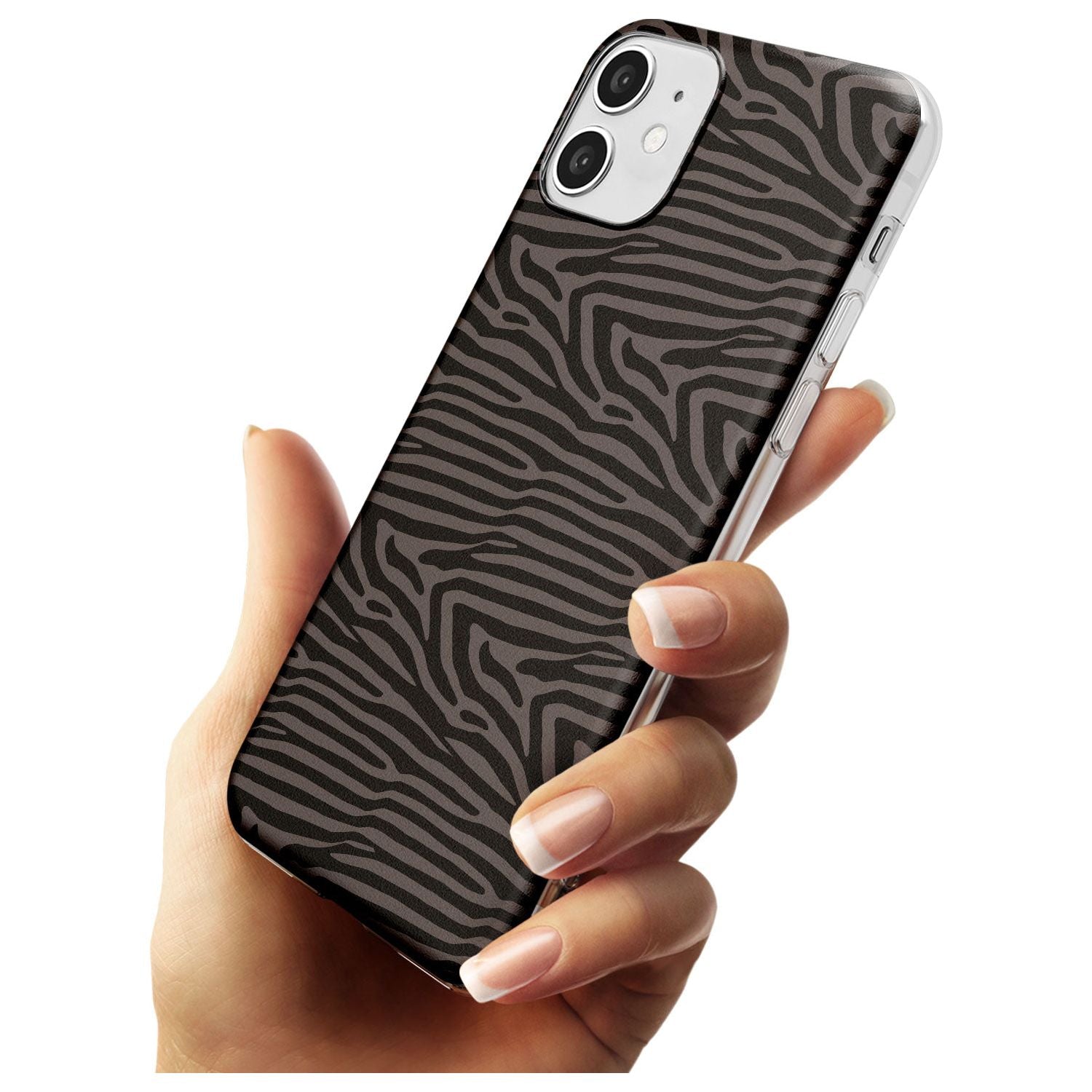 Dark Animal Print Pattern Zebra Slim TPU Phone Case for iPhone 11