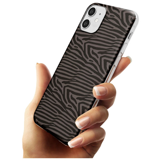 Dark Animal Print Pattern Zebra Slim TPU Phone Case for iPhone 11
