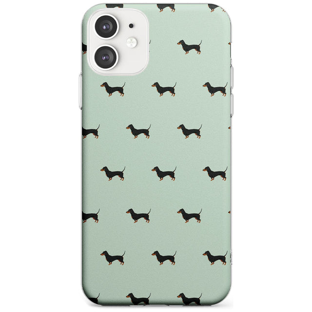 Dachshund Dog Pattern Slim TPU Phone Case for iPhone 11