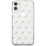 Bull Terrier Dog Pattern Clear Slim TPU Phone Case for iPhone 11