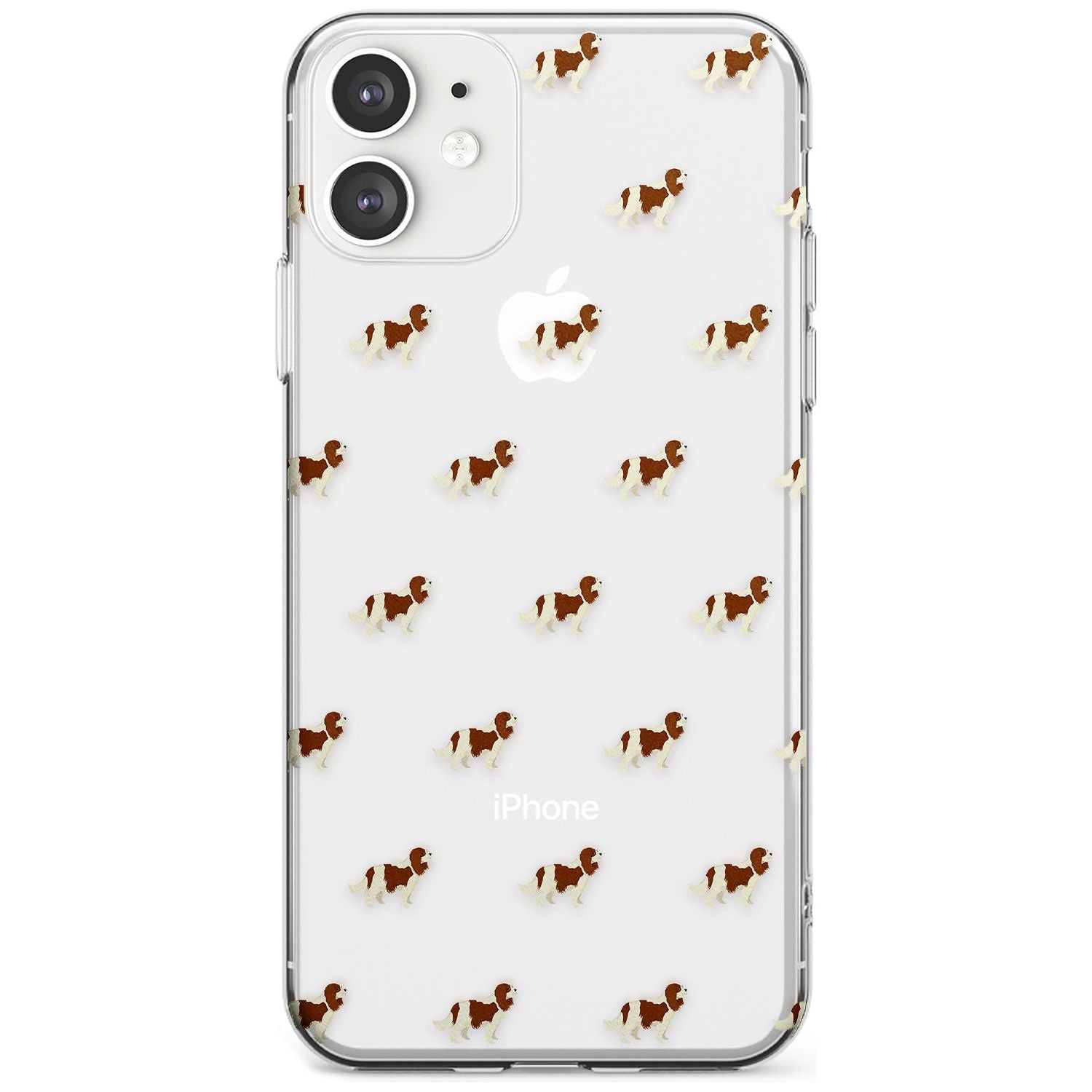 Cavalier King Charles Spaniel Pattern Clear Slim TPU Phone Case for iPhone 11