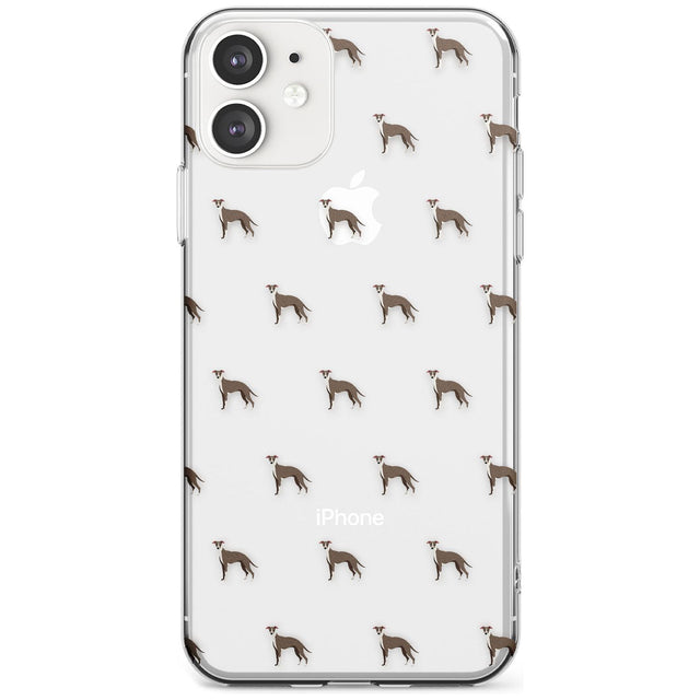 Whippet/Italian Greyhound Dog Pattern Clear Slim TPU Phone Case for iPhone 11