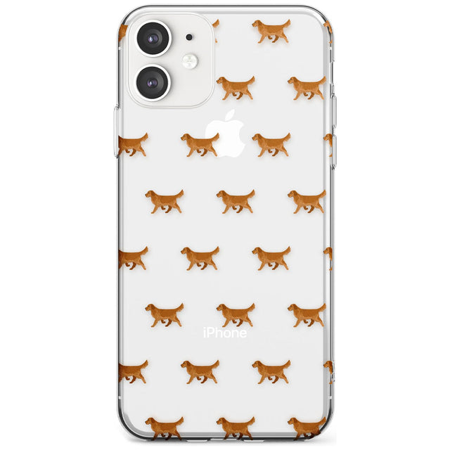 Golden Retriever Dog Pattern Clear Phone Case iPhone 11 / Clear Case,iPhone 12 / Clear Case,iPhone 12 Mini / Clear Case Blanc Space