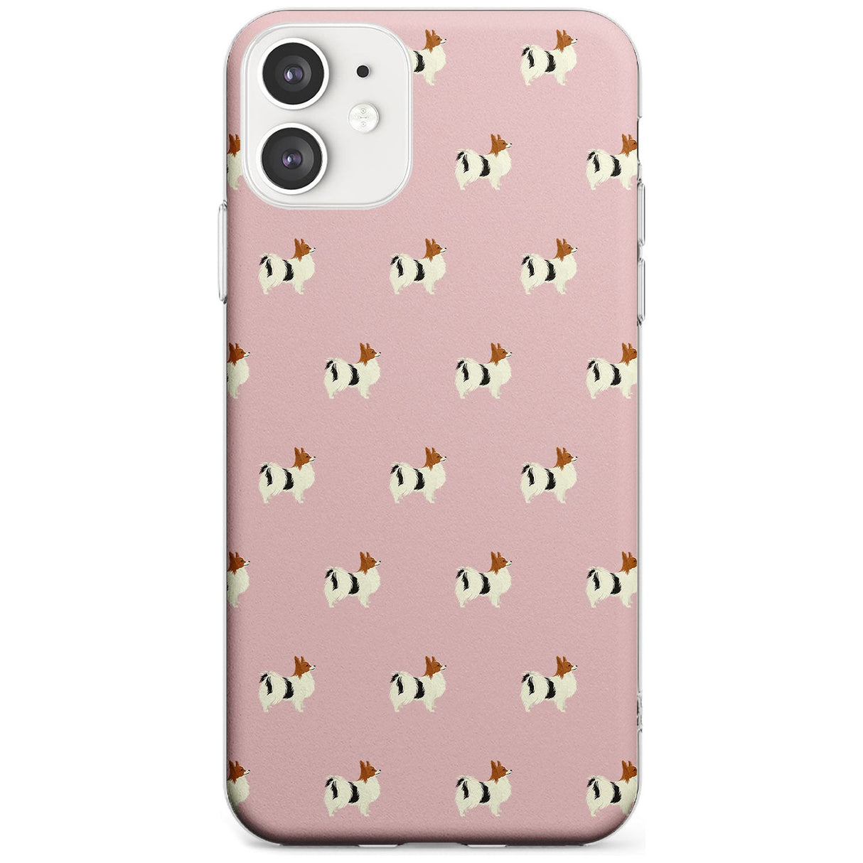 Papillon Dog Pattern Slim TPU Phone Case for iPhone 11