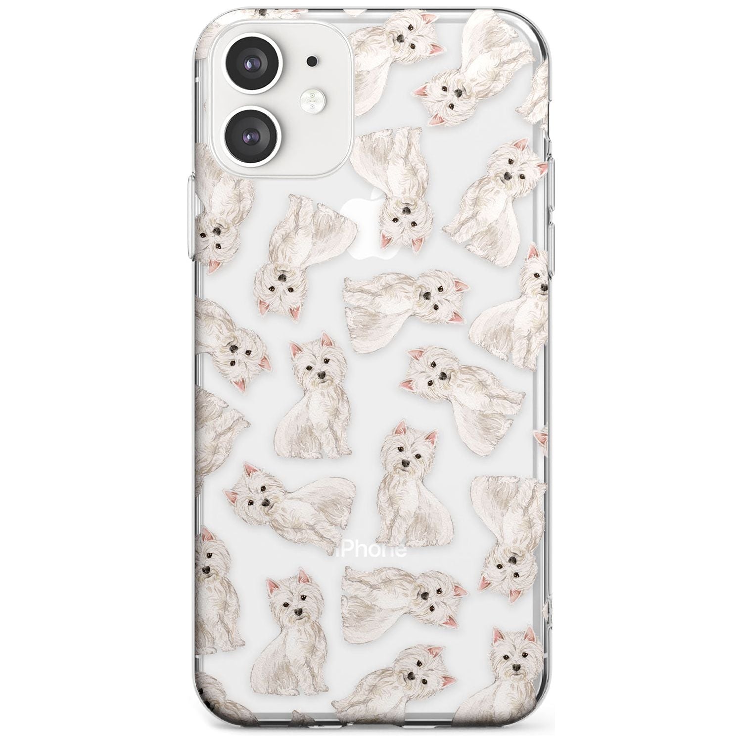 Westie Watercolour Dog Pattern Slim TPU Phone Case for iPhone 11