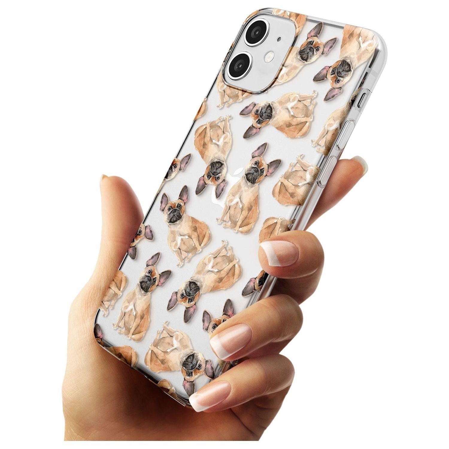 French Bulldog Watercolour Dog Pattern Slim TPU Phone Case for iPhone 11