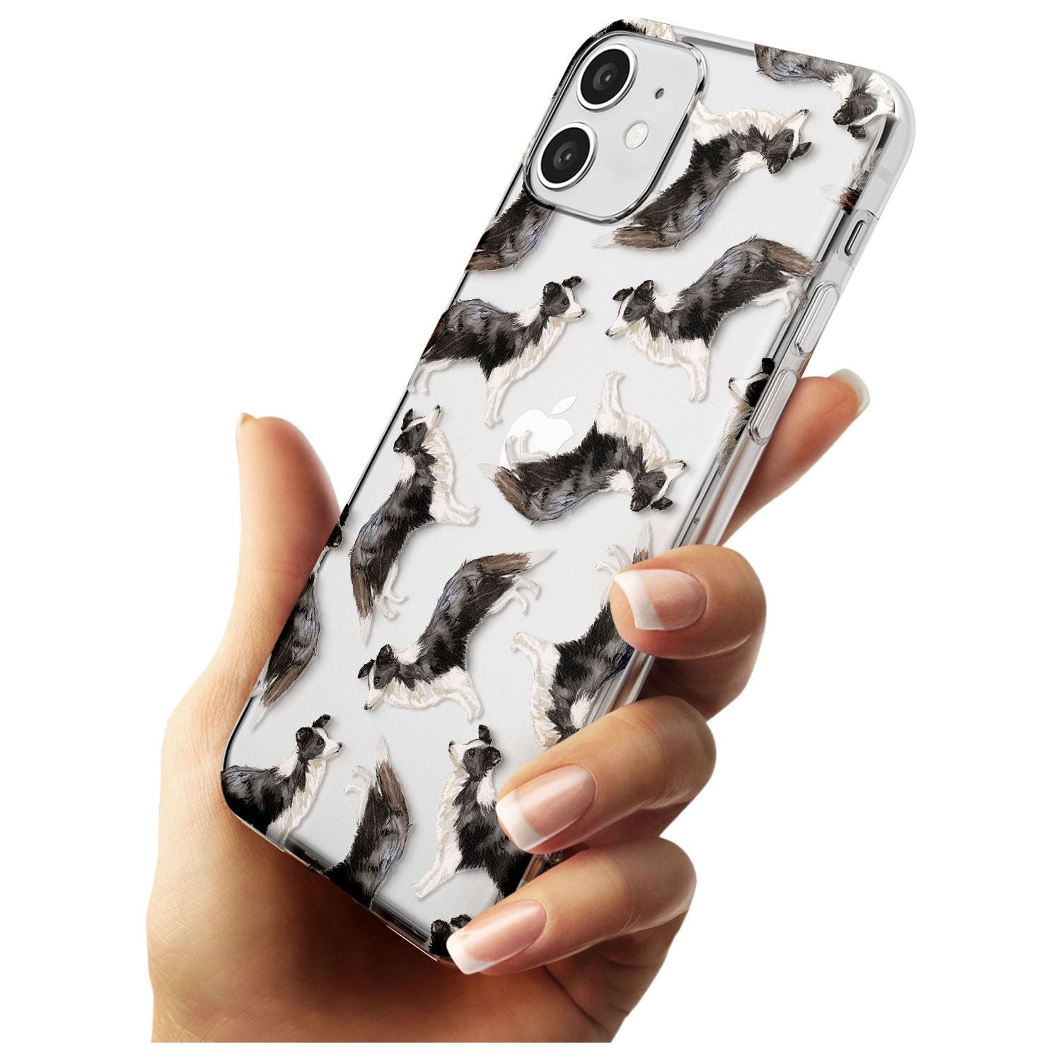 Border Collie Watercolour Dog Pattern Slim TPU Phone Case for iPhone 11