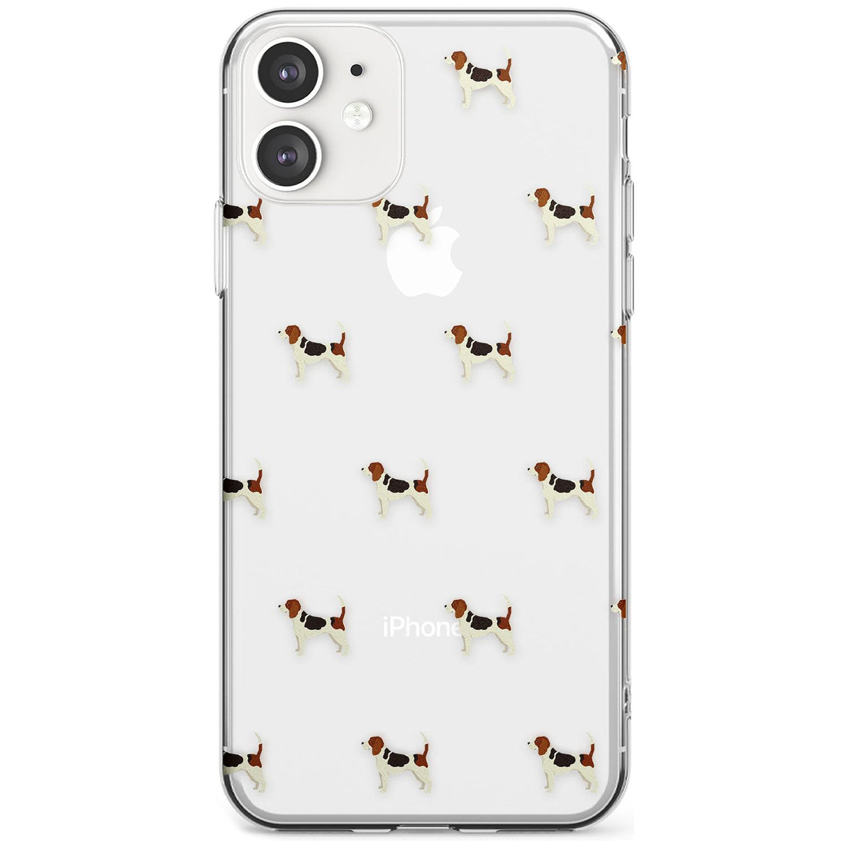 Beagle Dog Pattern Clear Slim TPU Phone Case for iPhone 11