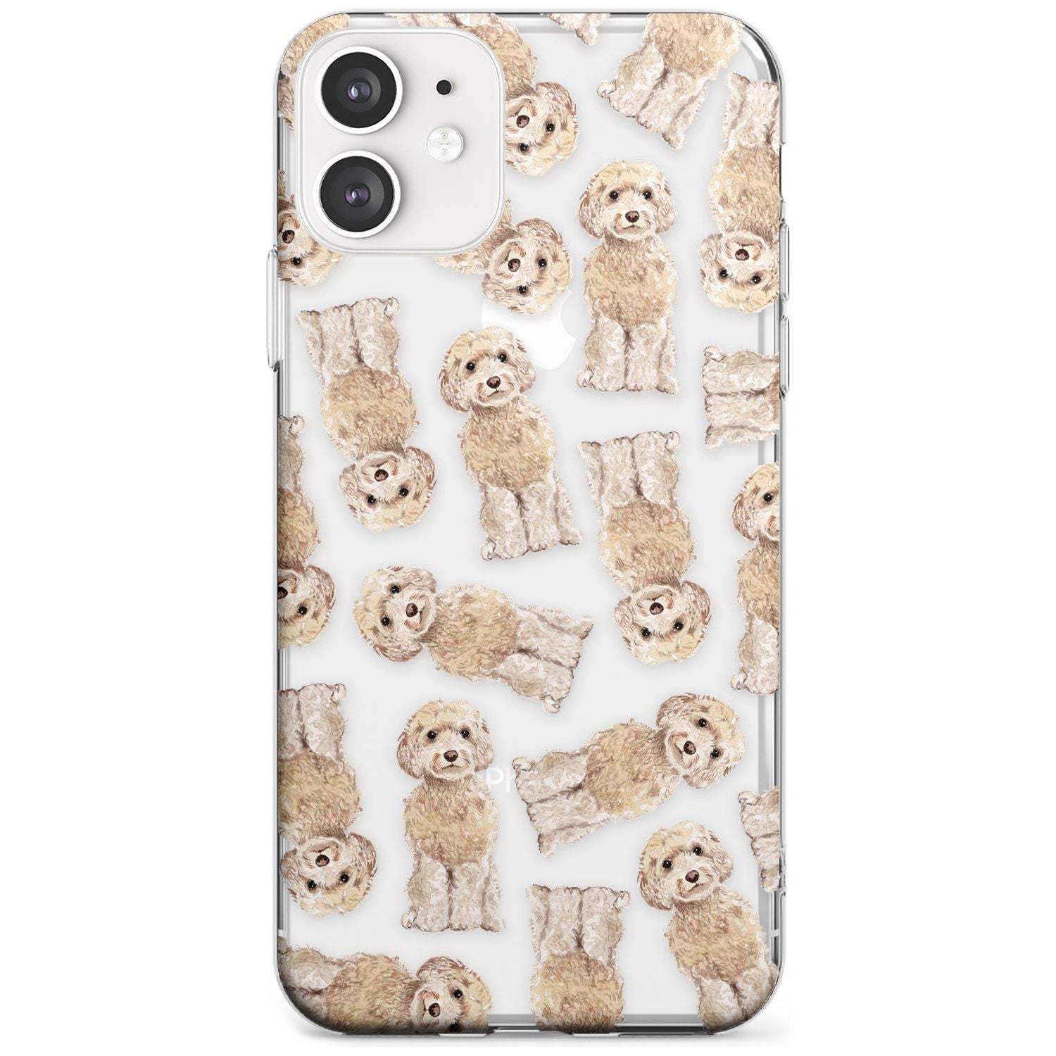 Cockapoo (Champagne) Watercolour Dog Pattern Slim TPU Phone Case for iPhone 11