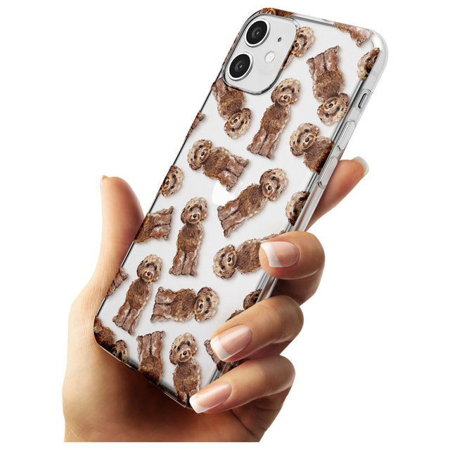 Cockapoo (Brown) Watercolour Dog Pattern Slim TPU Phone Case for iPhone 11