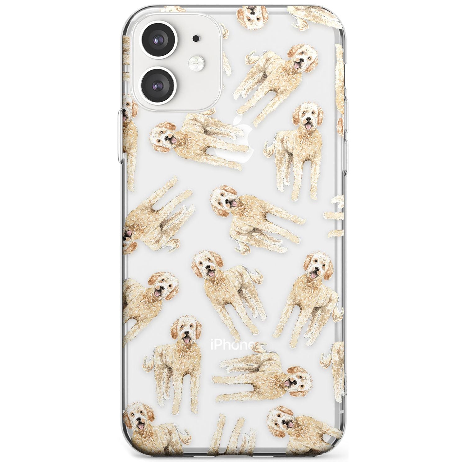 Goldendoodle Watercolour Dog Pattern Slim TPU Phone Case for iPhone 11