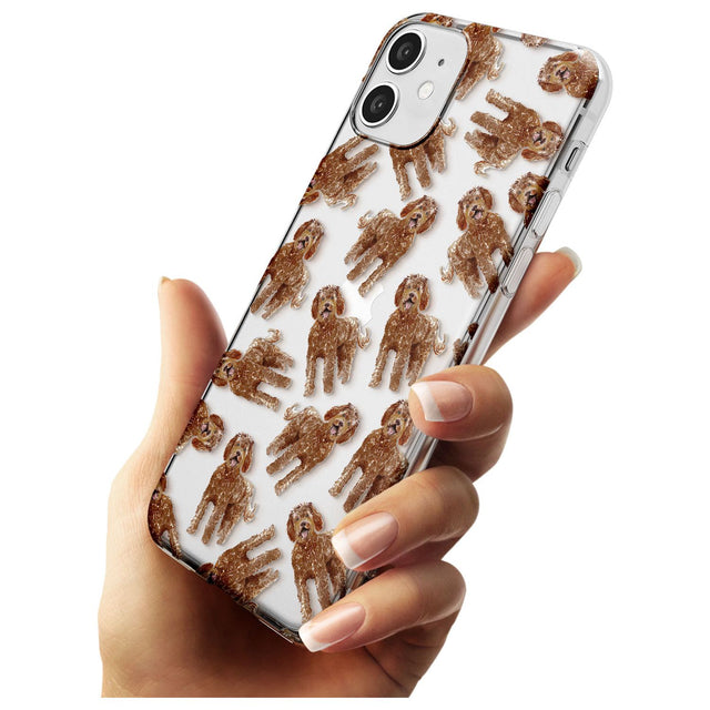 Labradoodle (Brown) Watercolour Dog Pattern Slim TPU Phone Case for iPhone 11