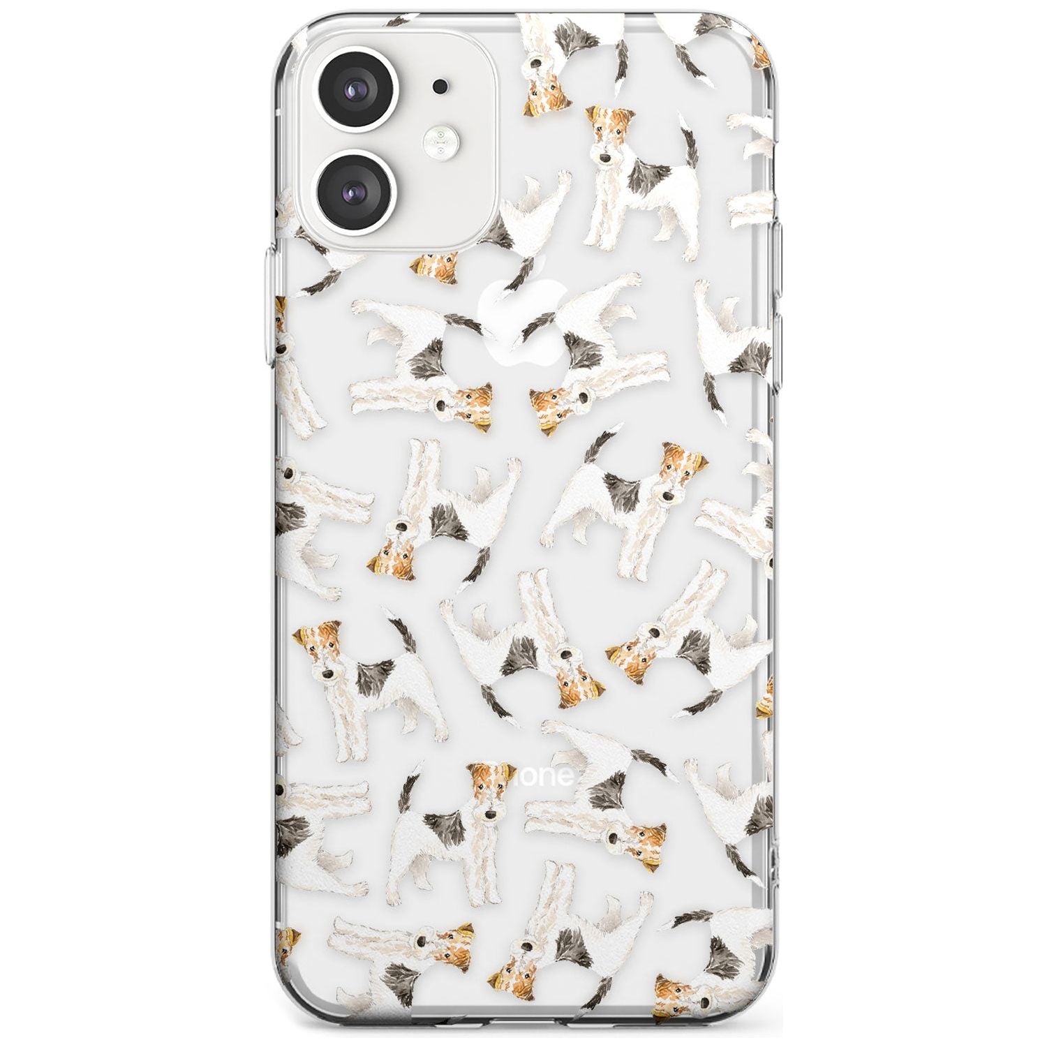 Wire Haired Fox Terrier Watercolour Dog Pattern Slim TPU Phone Case for iPhone 11