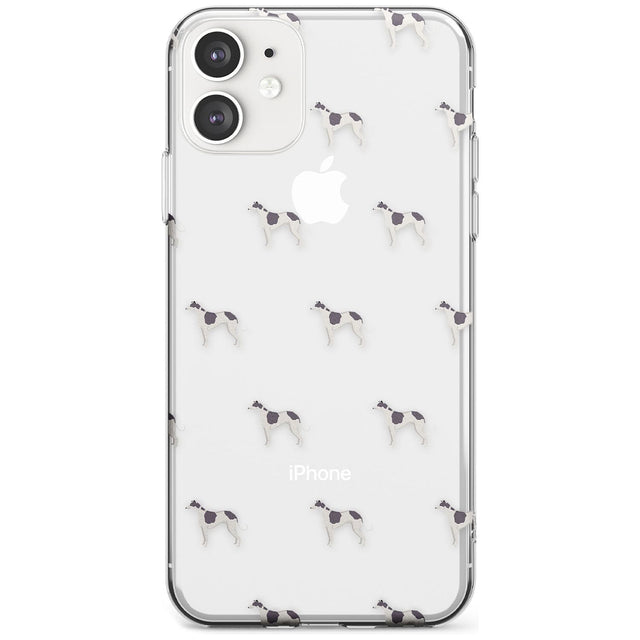 Greyhound Dog Pattern Clear Slim TPU Phone Case for iPhone 11