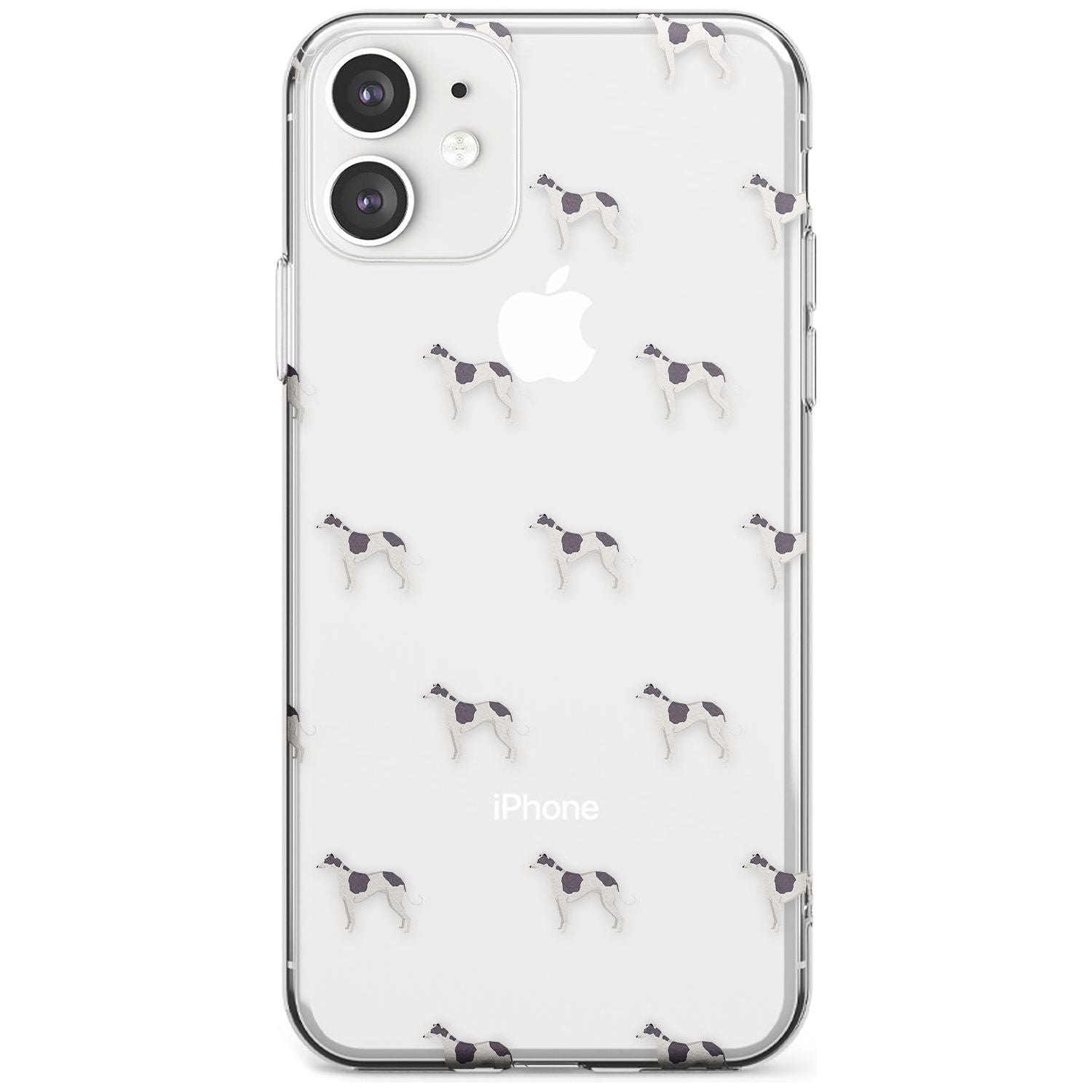 Greyhound Dog Pattern Clear Slim TPU Phone Case for iPhone 11