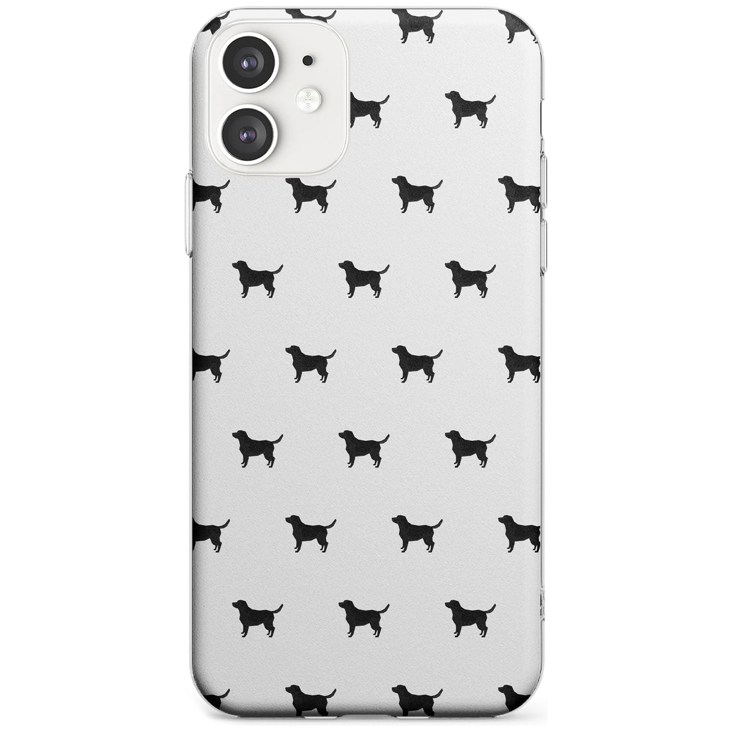 Black Labrador Dog Pattern Slim TPU Phone Case for iPhone 11