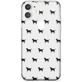 Black Labrador Dog Pattern Clear Slim TPU Phone Case for iPhone 11