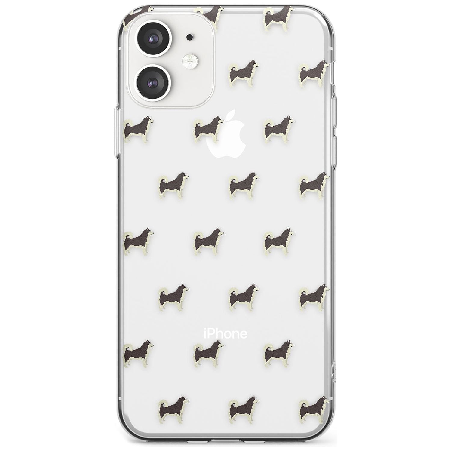 Alaskan Malamute Dog Pattern Clear Slim TPU Phone Case for iPhone 11
