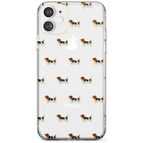 . Basset Hound Dog Pattern Clear Slim TPU Phone Case for iPhone 11