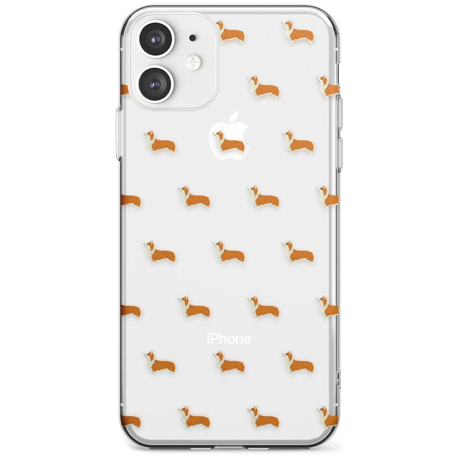 Pembroke Welsh Corgi Dog Pattern Clear Slim TPU Phone Case for iPhone 11