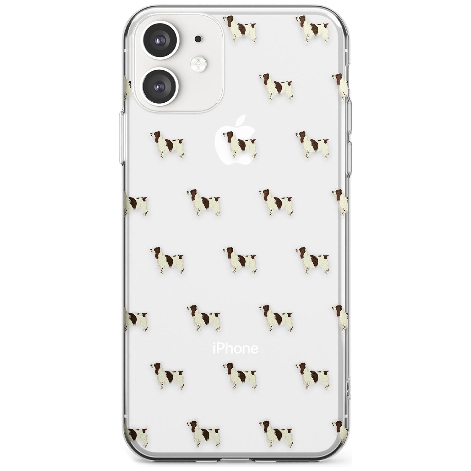 English Springer Spaniel Dog Pattern Clear Slim TPU Phone Case for iPhone 11
