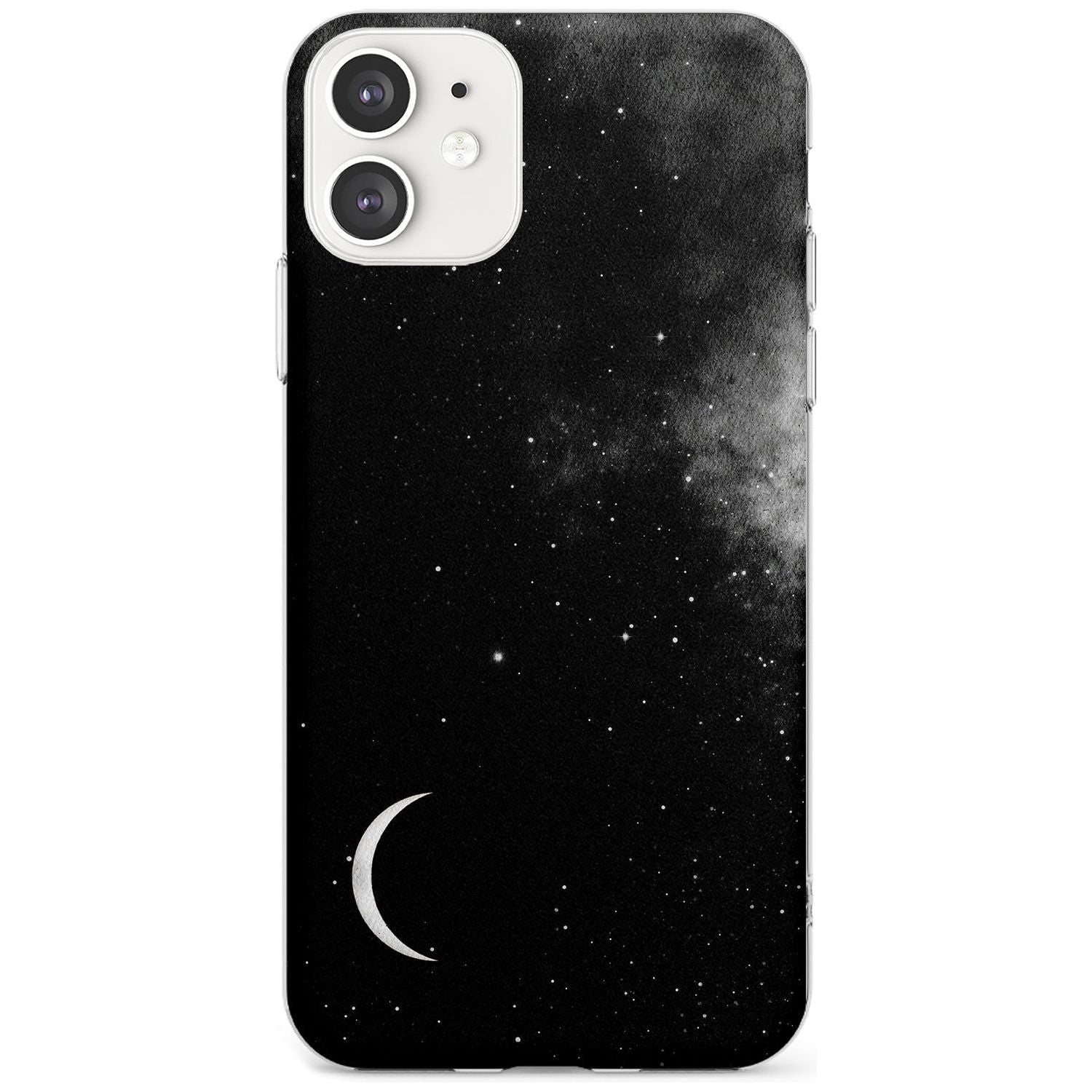 Night Sky Galaxies: Crescent Moon
