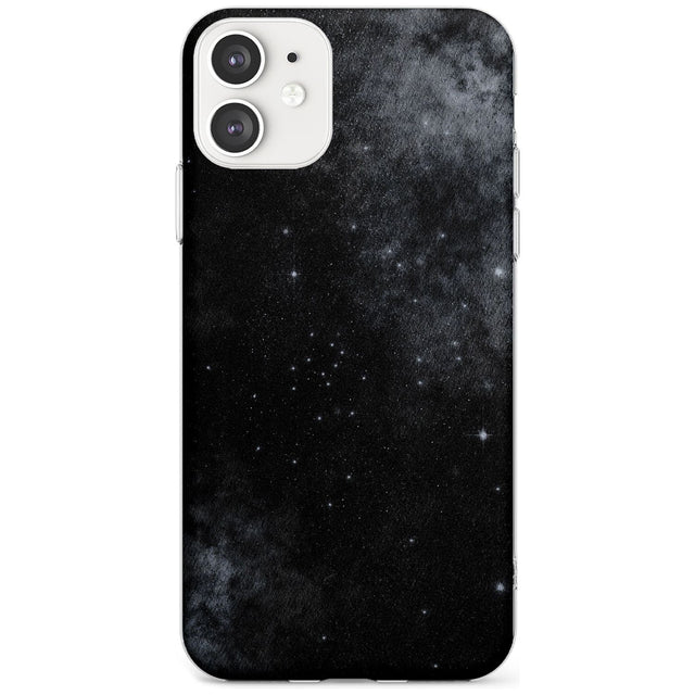 Night Sky Galaxies: Shimmering Stars Phone Case iPhone 11 / Clear Case,iPhone 12 / Clear Case,iPhone 12 Mini / Clear Case Blanc Space