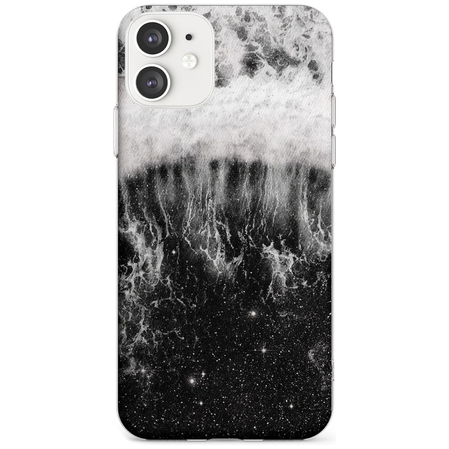 Ocean Wave Galaxy Print Slim TPU Phone Case for iPhone 11