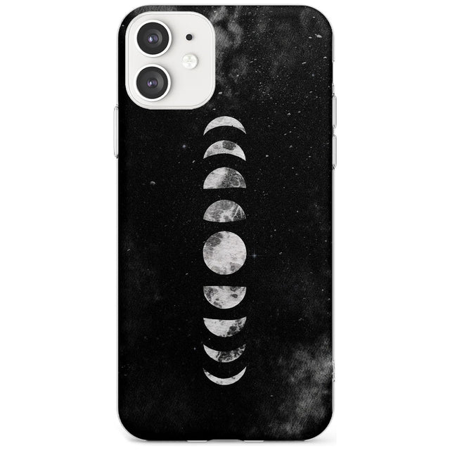 Watercolour Moon Phases Slim TPU Phone Case for iPhone 11