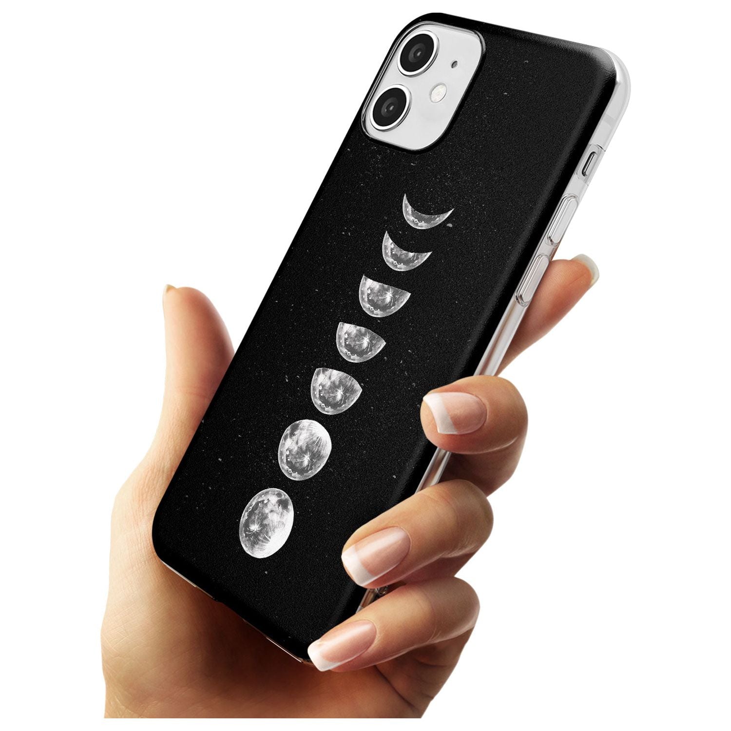 Light Watercolour Moons Black Impact Phone Case for iPhone 11