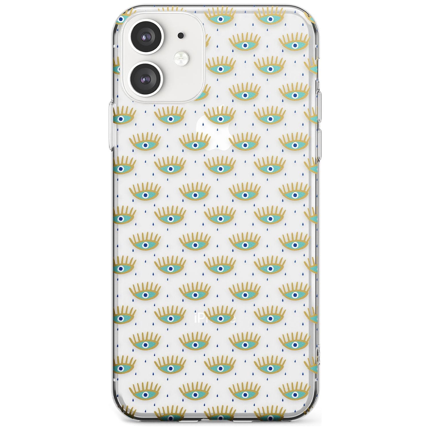 Crying Eyes (Clear) Psychedelic Eyes Pattern Slim TPU Phone Case for iPhone 11
