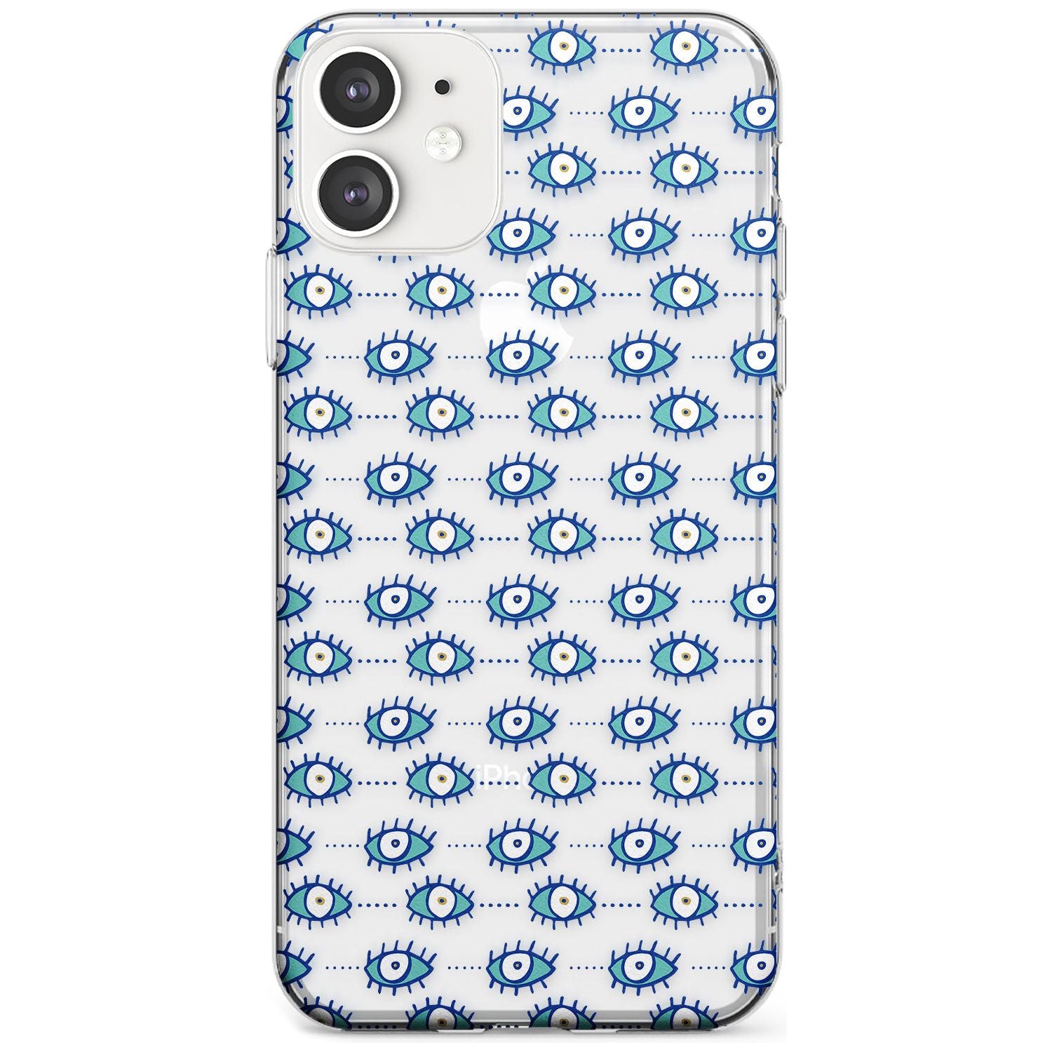 Crazy Eyes (Clear) Psychedelic Eyes Pattern Slim TPU Phone Case for iPhone 11
