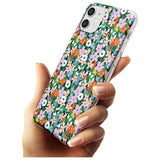 Jazzy Floral Mix: Solid Black Impact Phone Case for iPhone 11