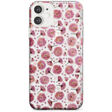 Pink Flowers & Blossoms Transparent Design Slim TPU Phone Case for iPhone 11