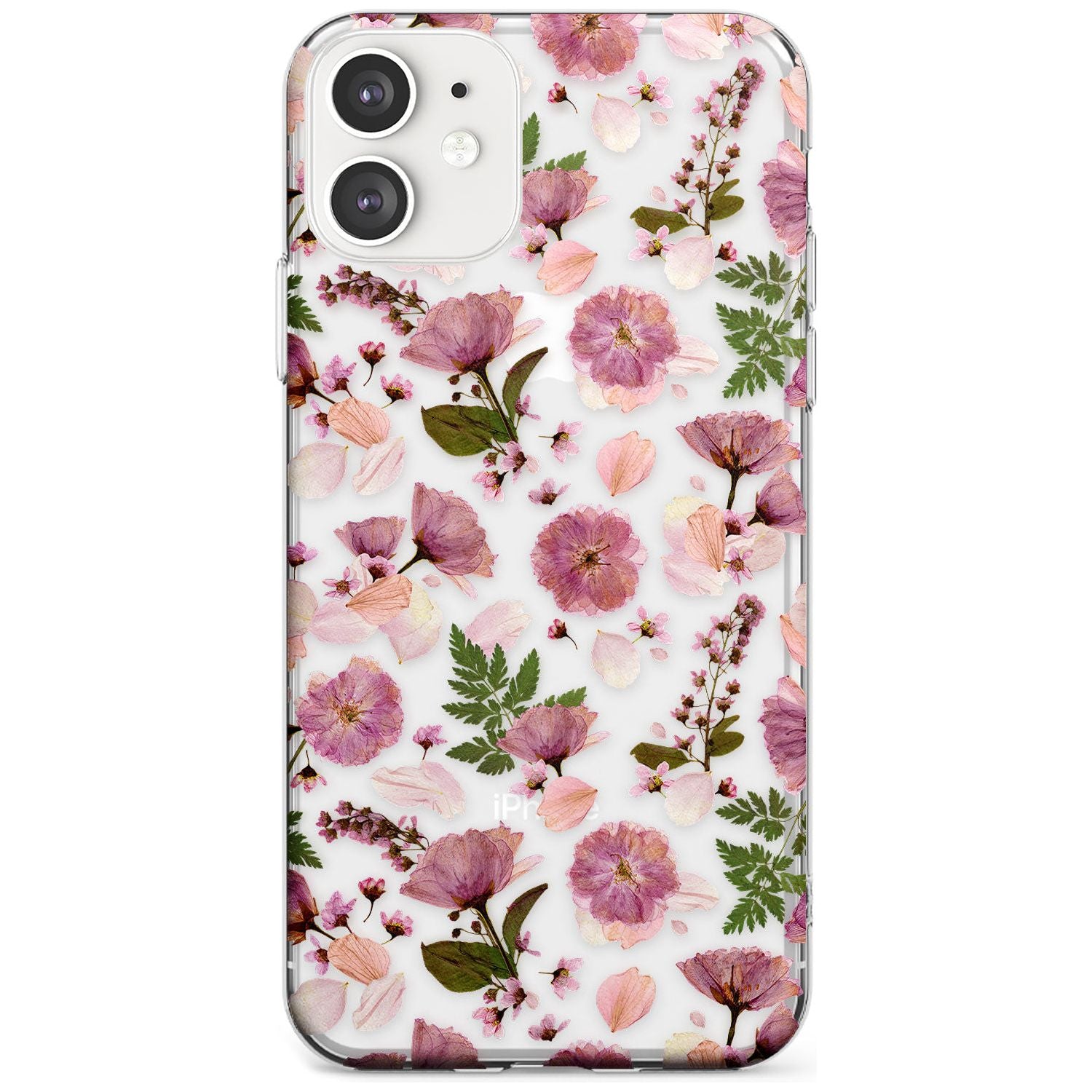 Floral Menagerie Transparent Design Slim TPU Phone Case for iPhone 11