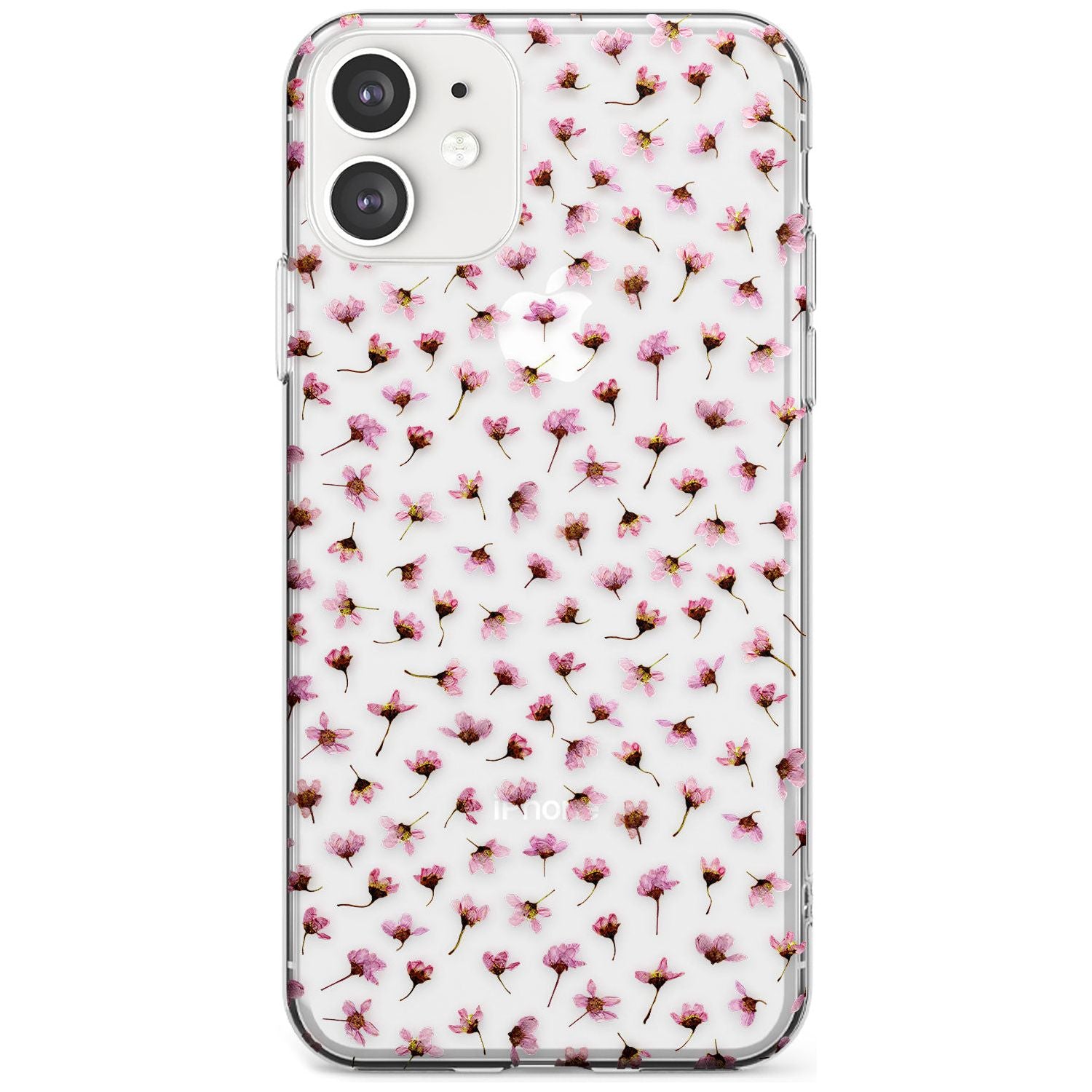 Small Pink Blossoms Transparent Design Slim TPU Phone Case for iPhone 11