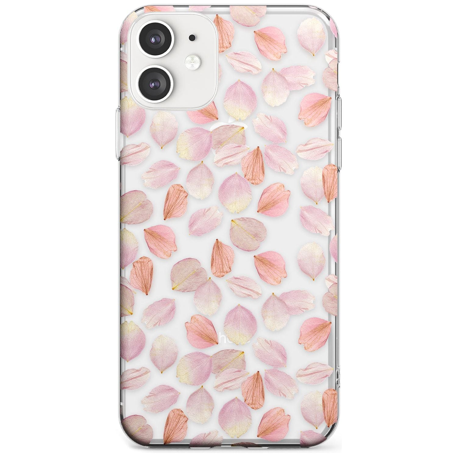 Pink Petals Transparent Design Slim TPU Phone Case for iPhone 11