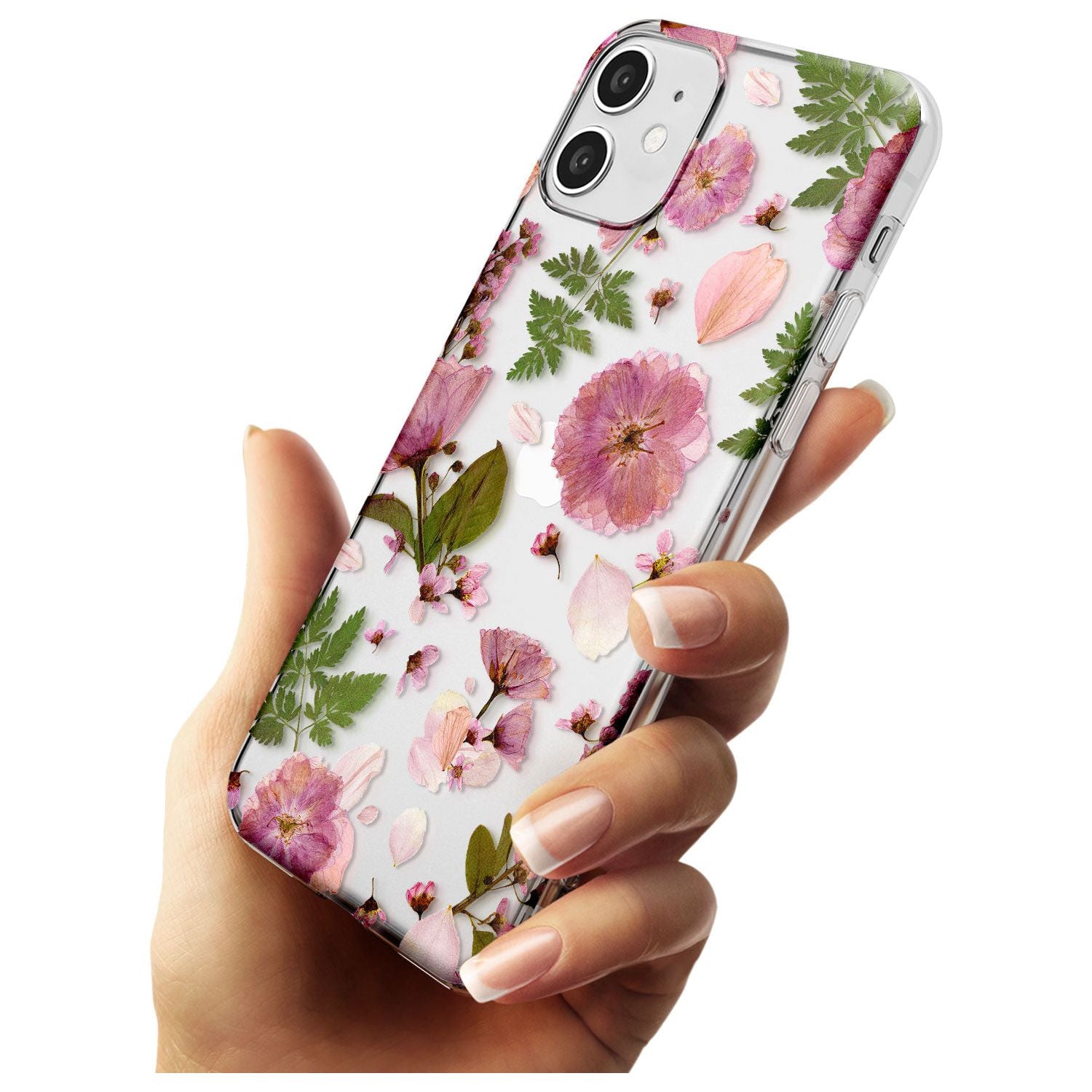 Natural Arrangement of Flowers & Leaves Design Slim TPU Phone Case for iPhone 11
