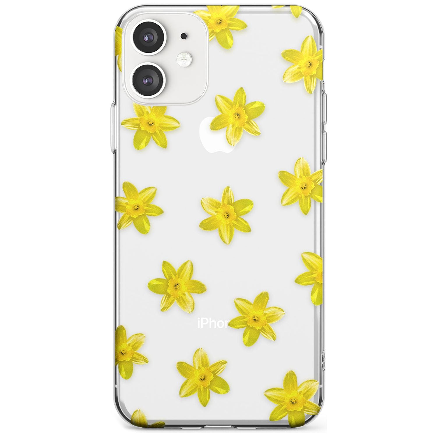 Daffodils Transparent Pattern Slim TPU Phone Case for iPhone 11