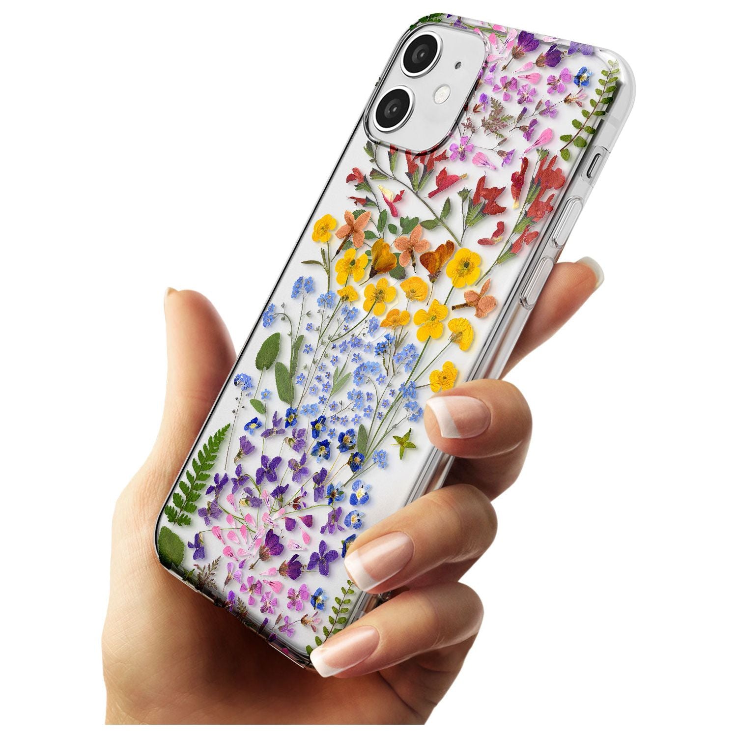 Wild Flower Stripe Design Slim TPU Phone Case for iPhone 11