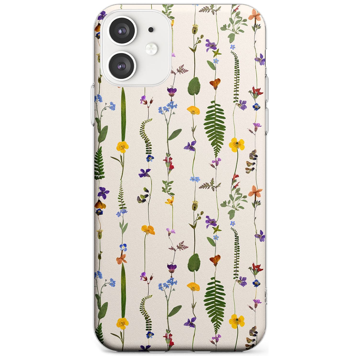 Wildflower Chain Design - Cream Slim TPU Phone Case for iPhone 11