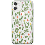 Spring Tulips Transparent Floral Slim TPU Phone Case for iPhone 11