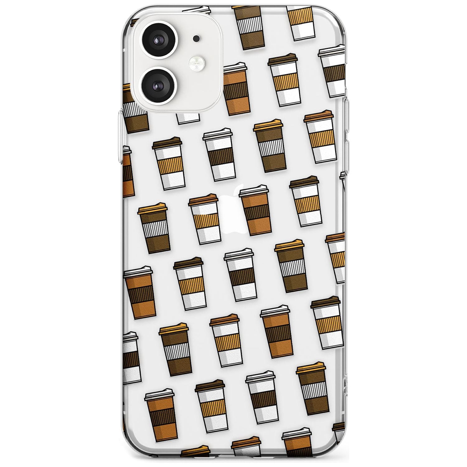 Coffee Cup Pattern Slim TPU Phone Case for iPhone 11